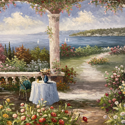 "Table For One" Colorful Impressionist Style Original Painting