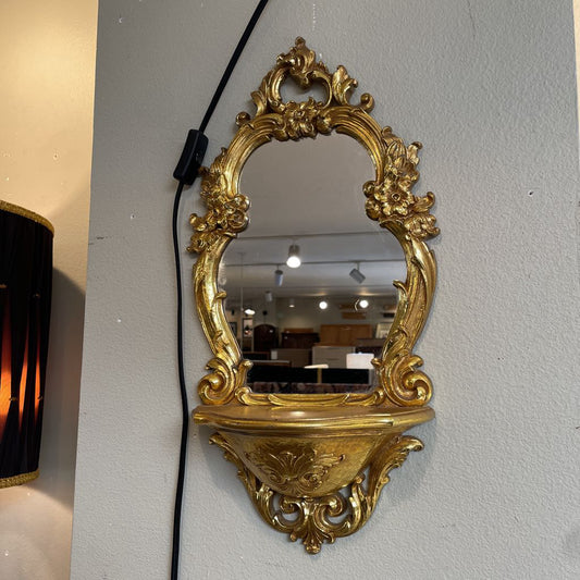 Ornate Gilded Mirror w/ Shelf C MIRRORS