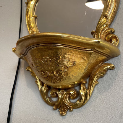 Ornate Gilded Mirror w/ Shelf