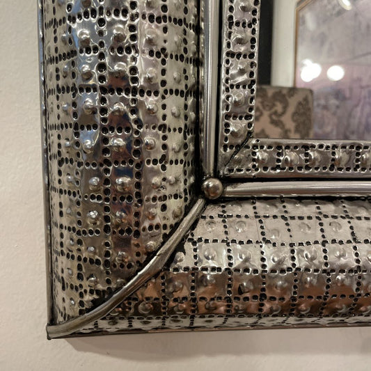 Ornate Aluminum Square Mirror C MIRRORS