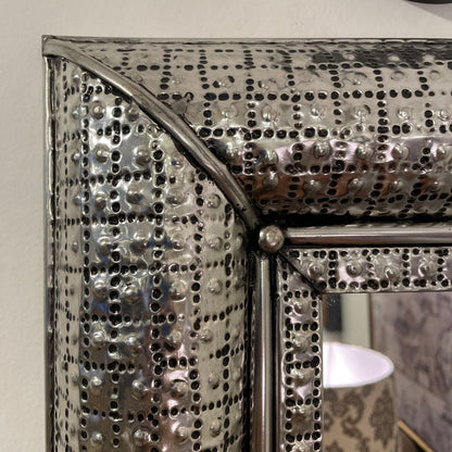 Ornate Aluminum Square Mirror
