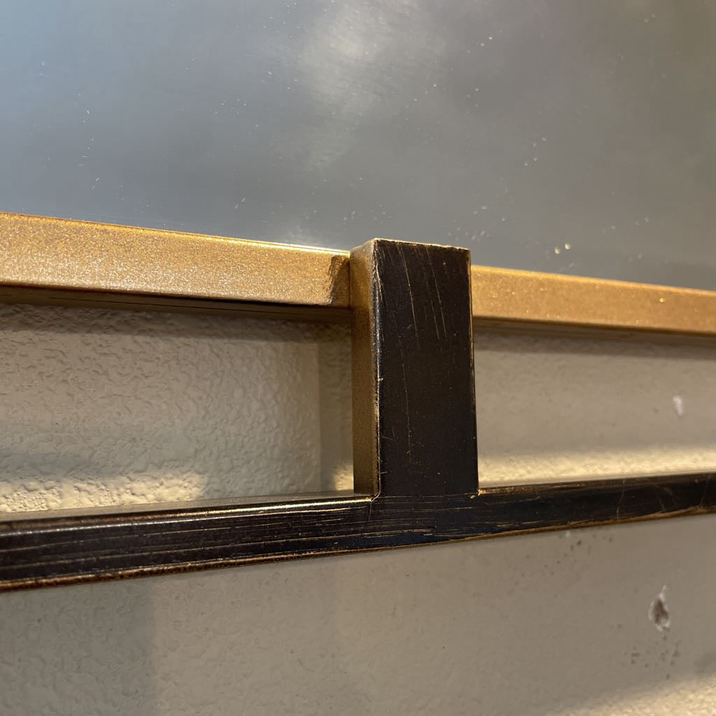 Gold & Black Double Framed Beveled Mirror