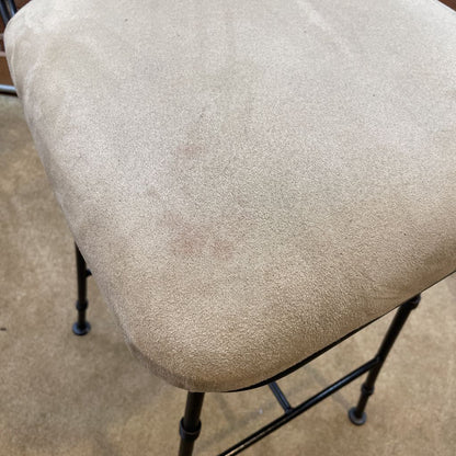 Iron Frame Beige Seat Swivel Stool C STOOLS