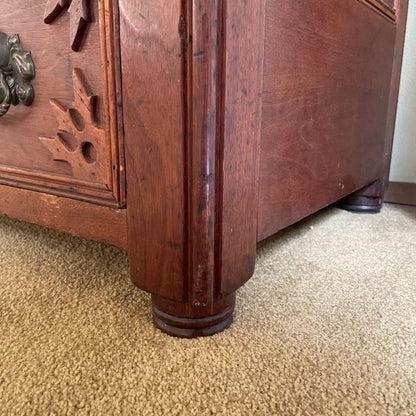 Vintage Handmade 4 Drawer Chest w/ Photo of Craftsmen