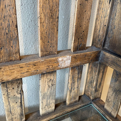 Vintage Rustic Bakers Rack w/ Lattice Shelves