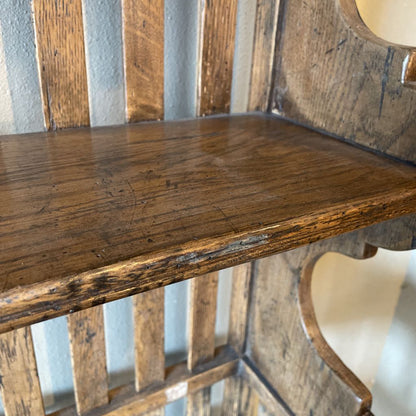 Vintage Rustic Bakers Rack w/ Lattice Shelves