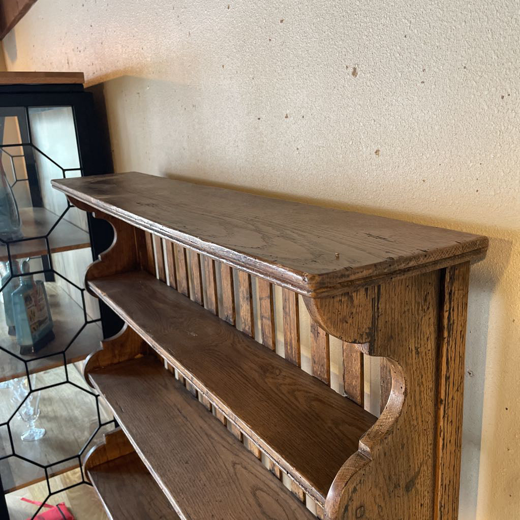 Vintage Rustic Bakers Rack w/ Lattice Shelves
