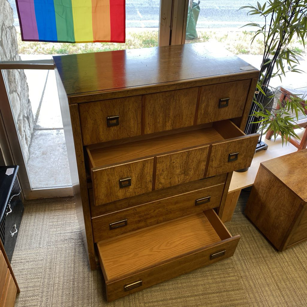 Vintage BARKER Five Drawer Chest
