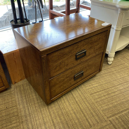 Vintage BARKER Two Drawer Nighstand