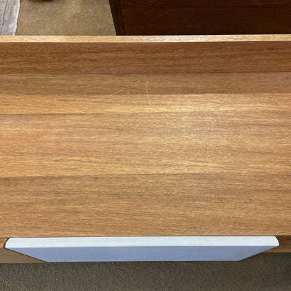 Contemporary Wooden Media Stand with White Drawer AS IS
