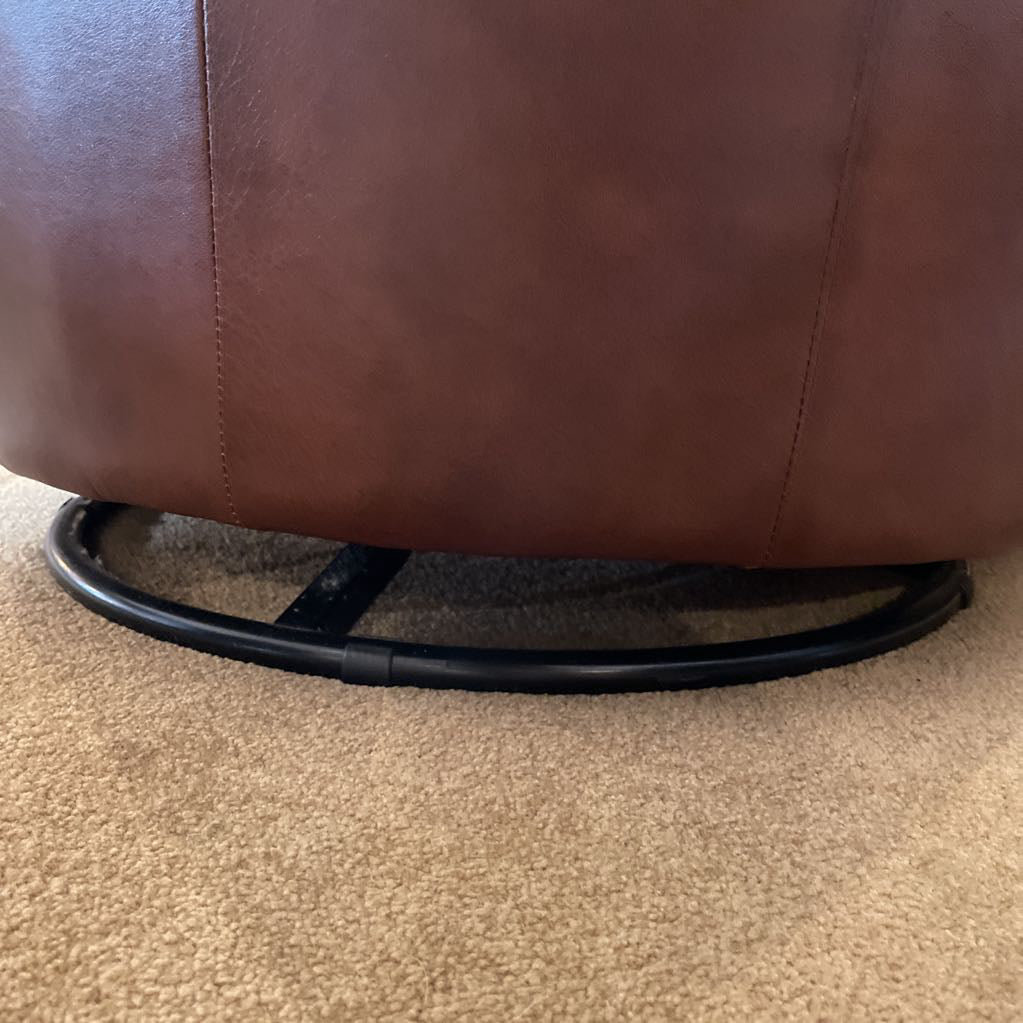 Brown Leather Swivel Chair