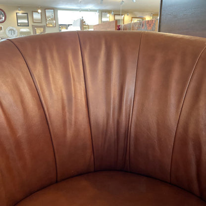Brown Leather Swivel Chair