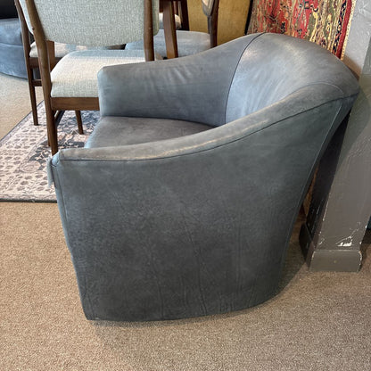 Drexel Heritage Leather Wheeled Accent Chair