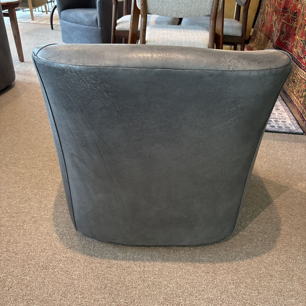 Drexel Heritage Leather Wheeled Accent Chair