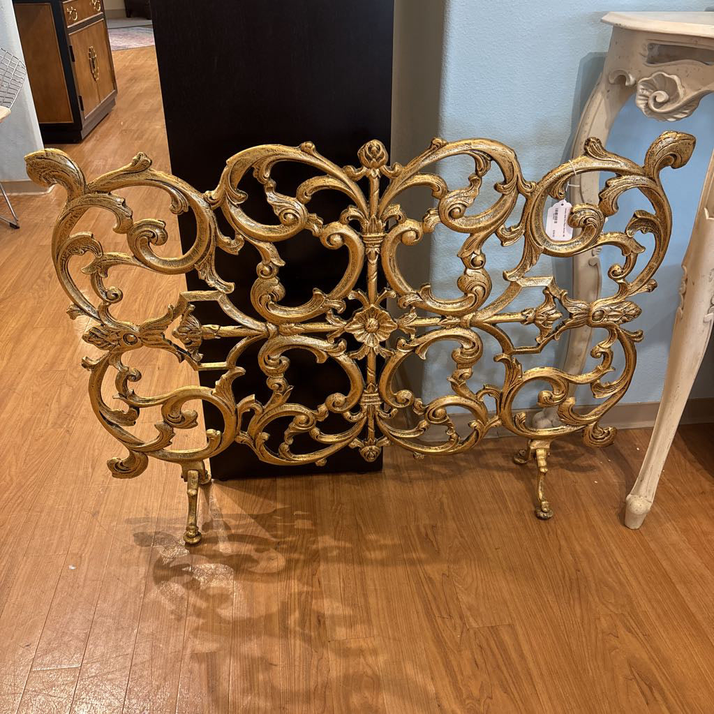 Ornate Gold Fire Place Screen