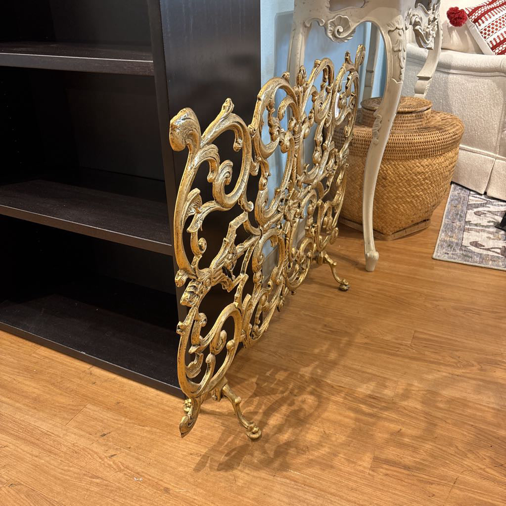 Ornate Gold Fire Place Screen