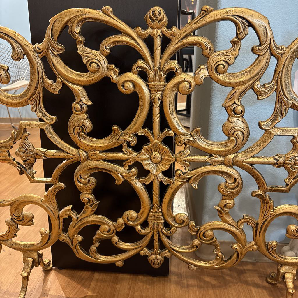 Ornate Gold Fire Place Screen