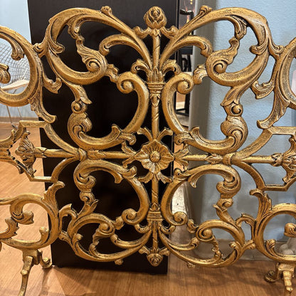 Ornate Gold Fire Place Screen