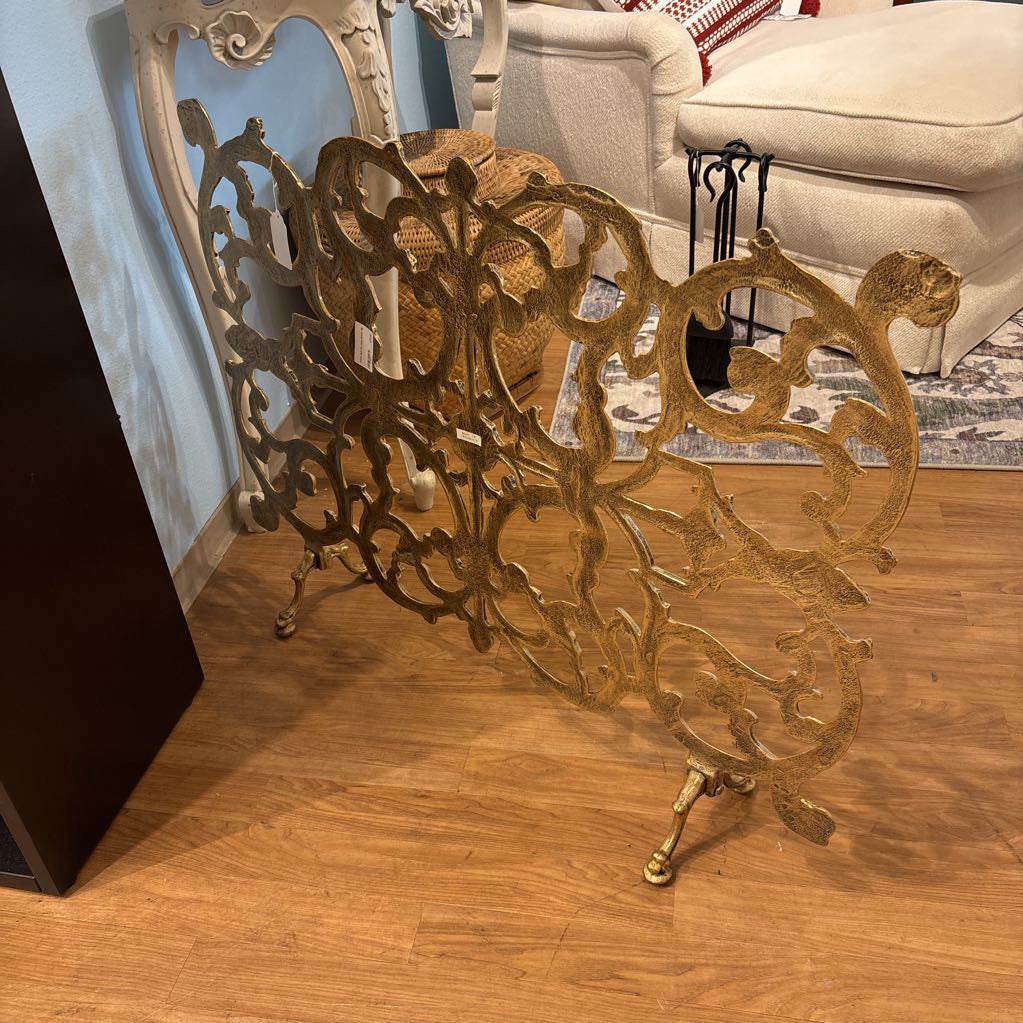 Ornate Gold Fire Place Screen