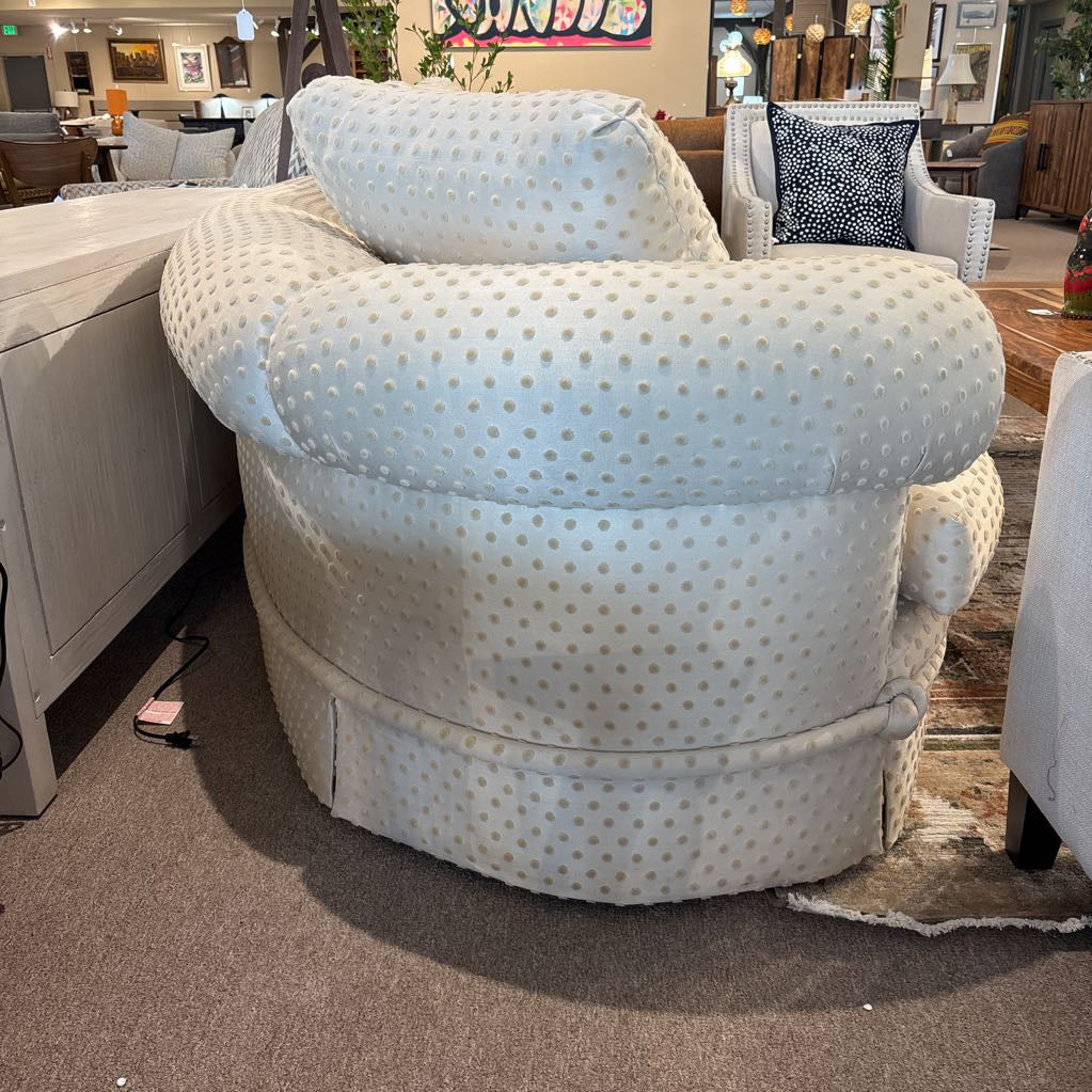 Two-Toned Textured Curved Off White Sofa