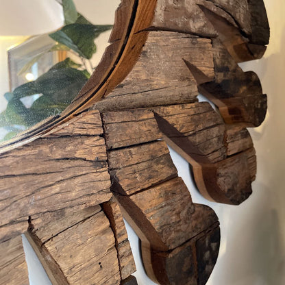 Reclaimed Wood Sun Mirror