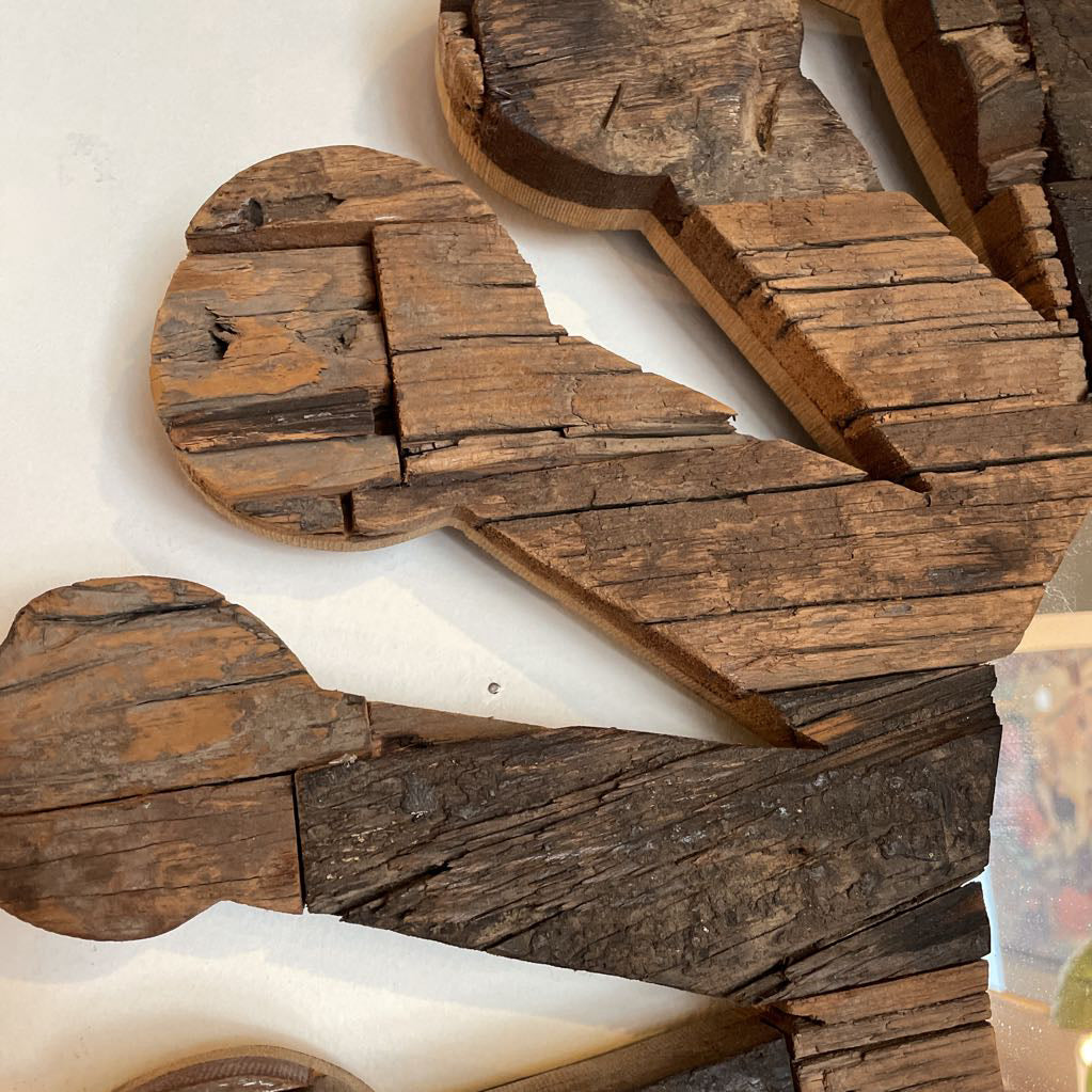 Reclaimed Wood Sun Mirror