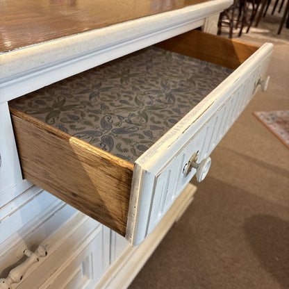 White Painted Distressed Sideboard