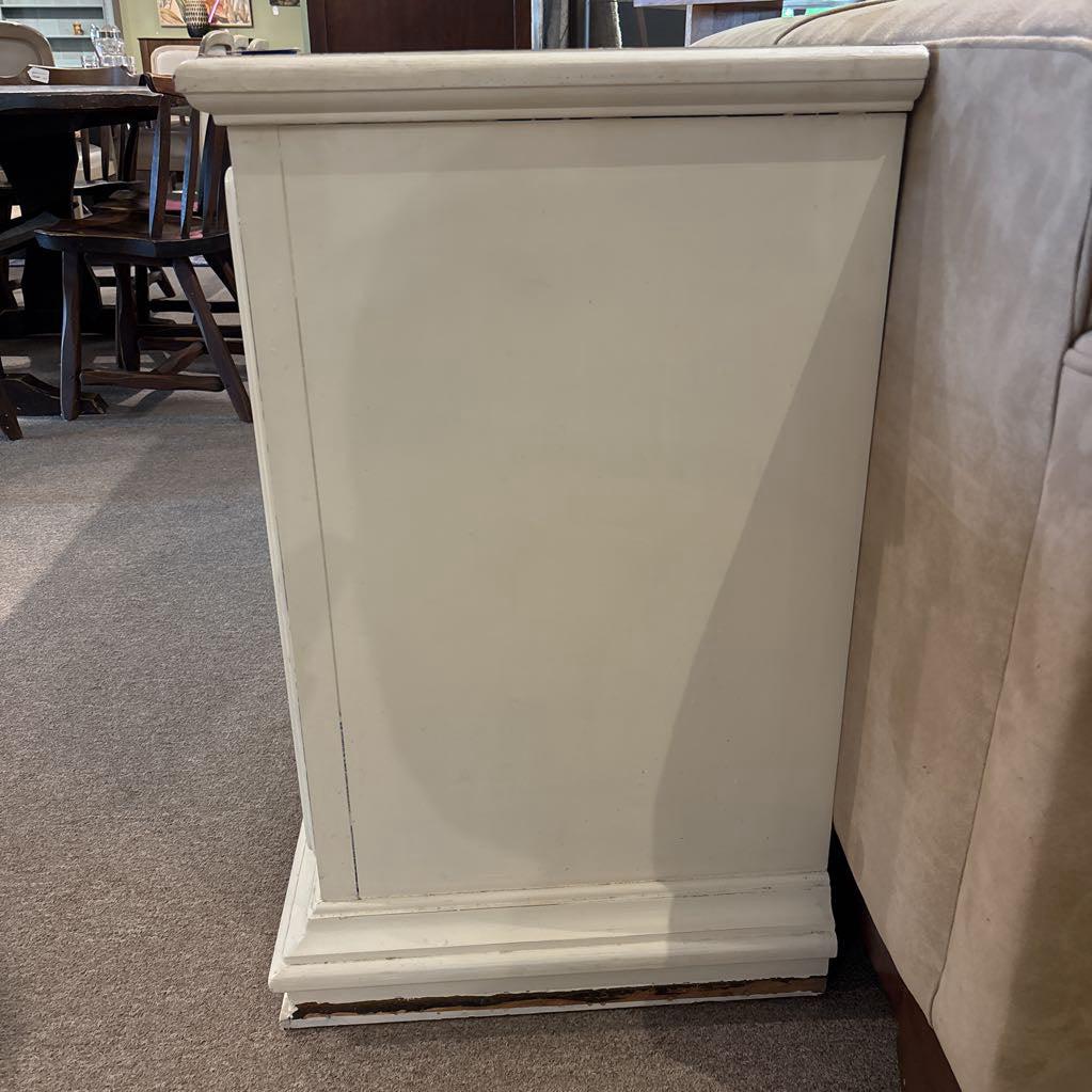 White Painted Distressed Sideboard