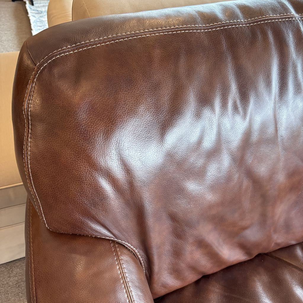 Dark Brown 3 Seat Leather Sofa U SOFAS