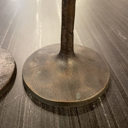 Pottery Barn Cast Metal Candleholder SET OF 2