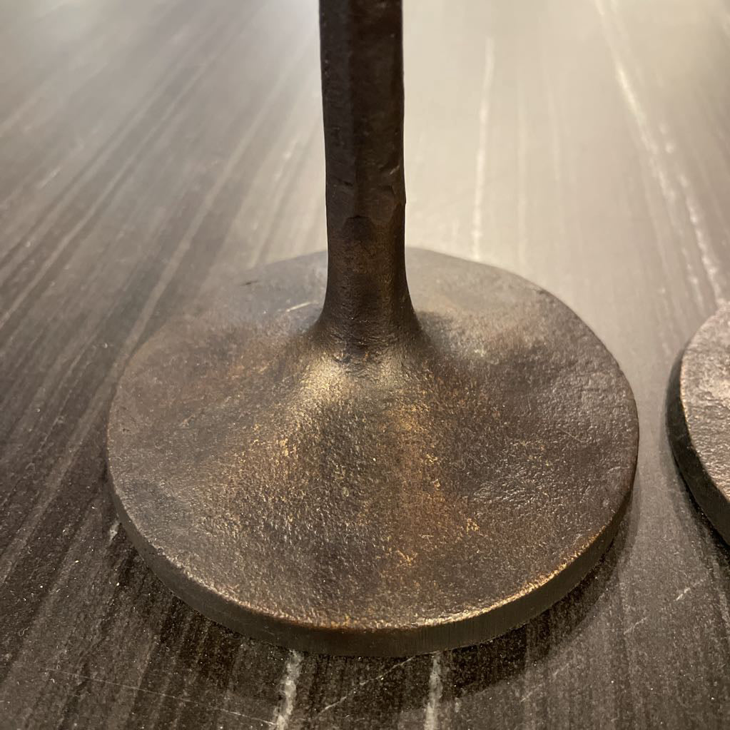 Pottery Barn Cast Metal Candleholder SET OF 2