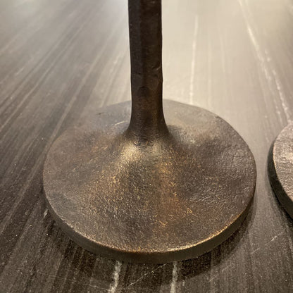 Pottery Barn Cast Metal Candleholder SET OF 2