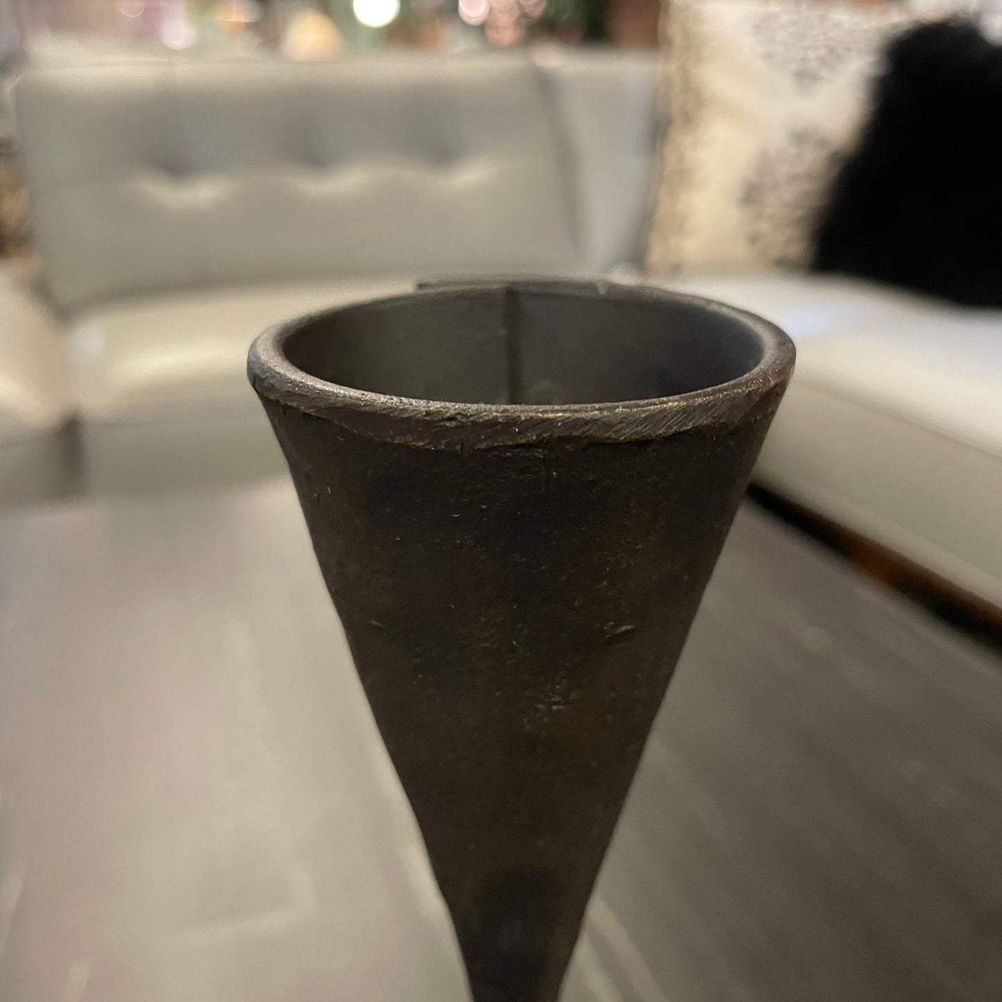 Pottery Barn Cast Metal Candleholder SET OF 2