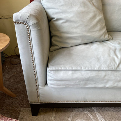 Z GALLERIES Robins Egg Blue Nail Head Accent Sofa