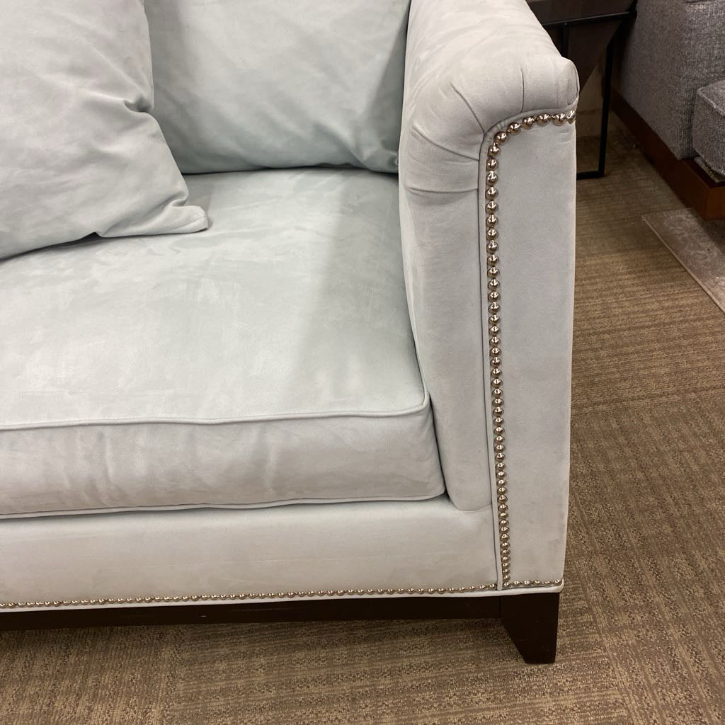 Z GALLERIES Robins Egg Blue Nail Head Accent Accent Chair