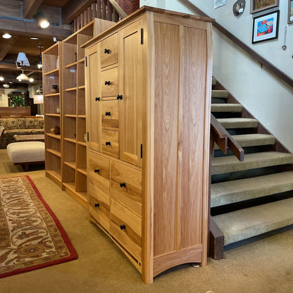 American Hickory & Walnut Inlay Armoire