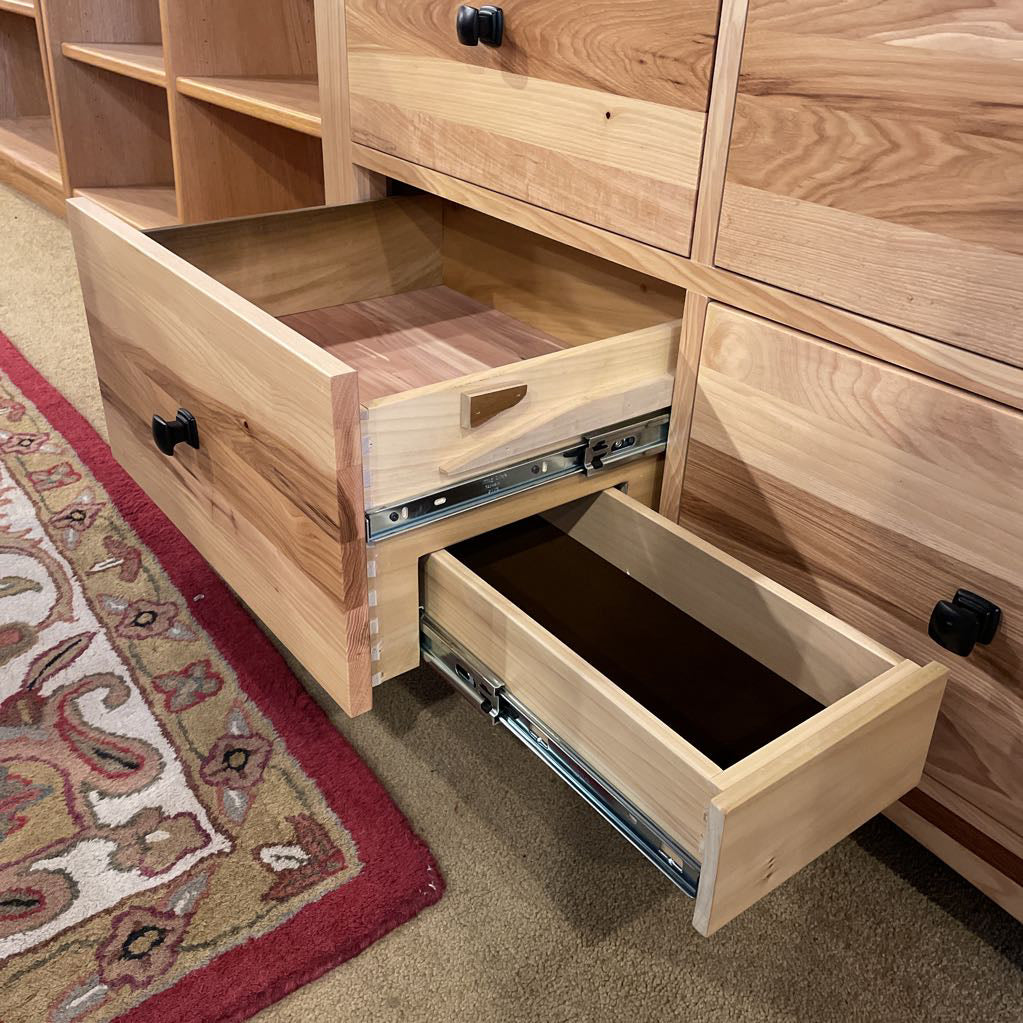 American Hickory & Walnut Inlay Armoire