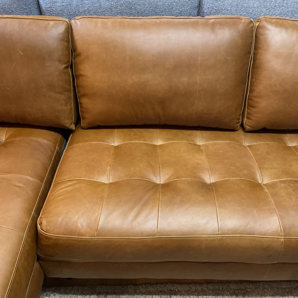 Malmo Cappuccino Leather LAF Sectional