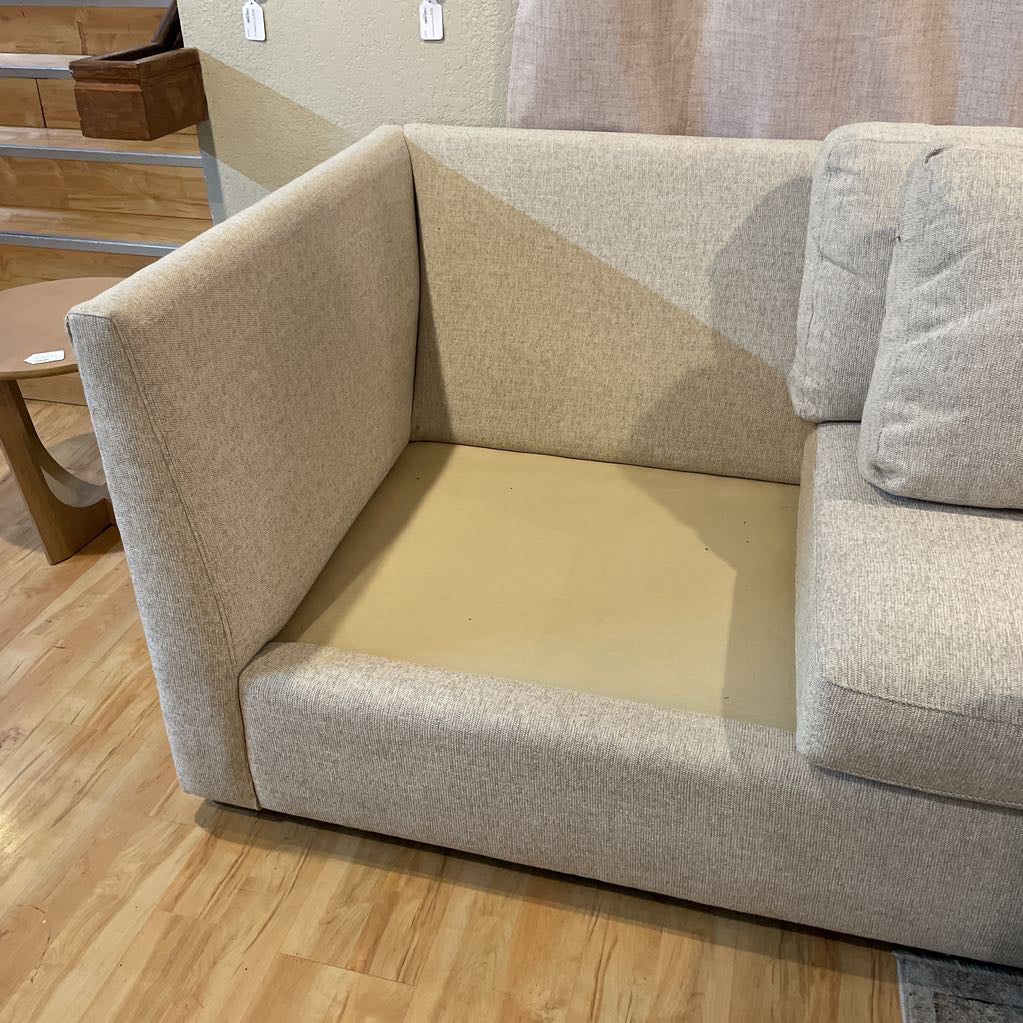 Rachel Ray Cream Textured 106" Sofa