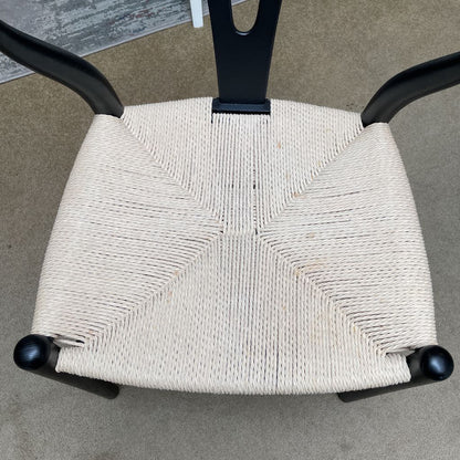 Wishbone Dining Chair w Woven Seat