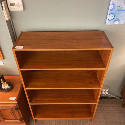 Medium Height Teak Veneer Bookcase