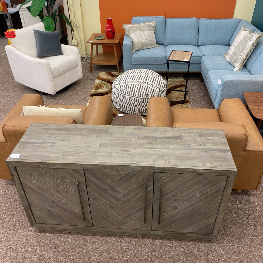 Grey Pattern Front Sideboard