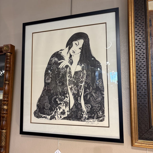 Japanese Style Ink Drawing Print ART