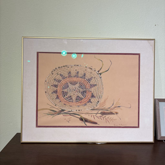 Framed Navajo Basket Print