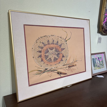 Framed Navajo Basket Print