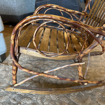 Natural Amish Made Rocker w/ Ottoman