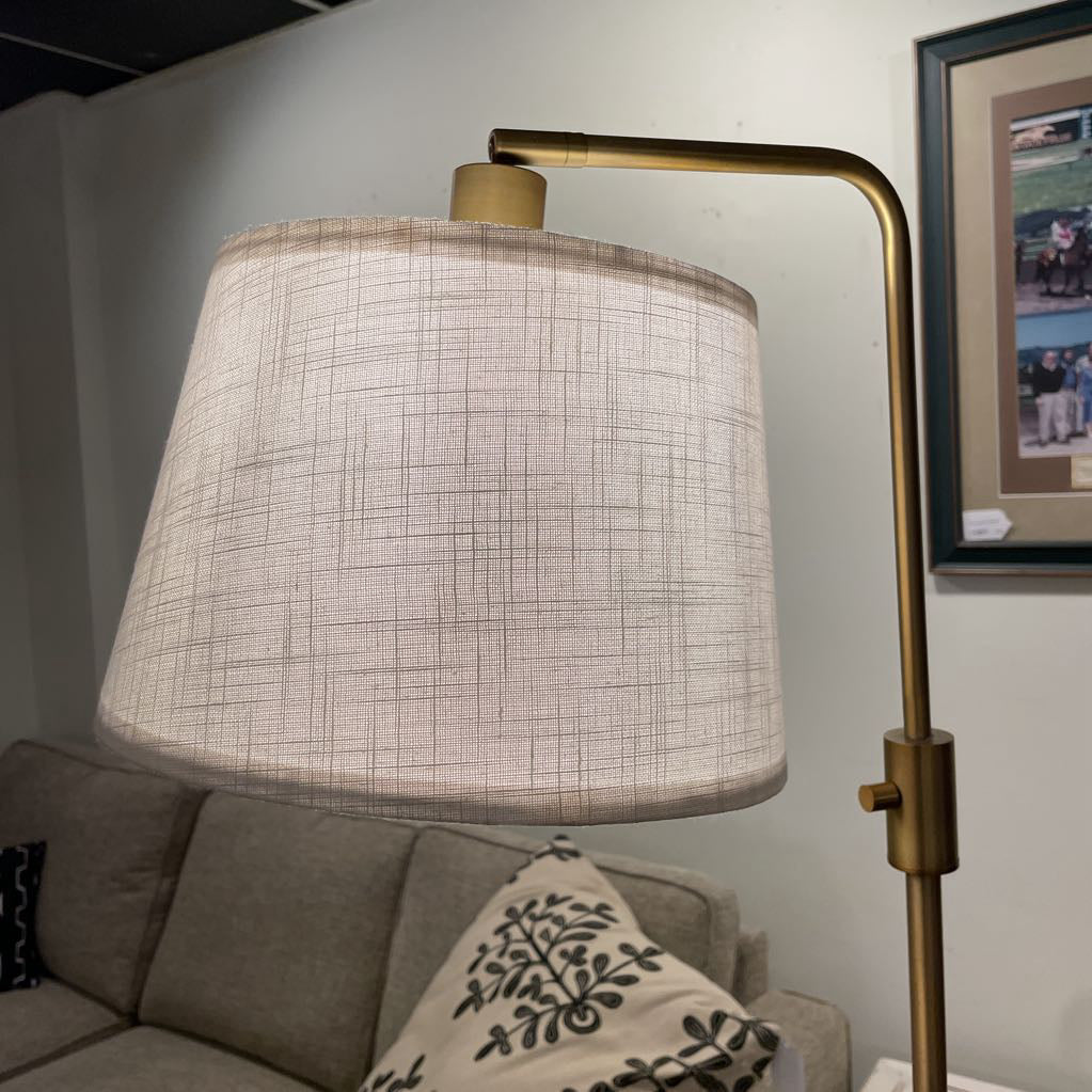 Matte Gold Base Floor Lamp with Wide Shade LAMPS