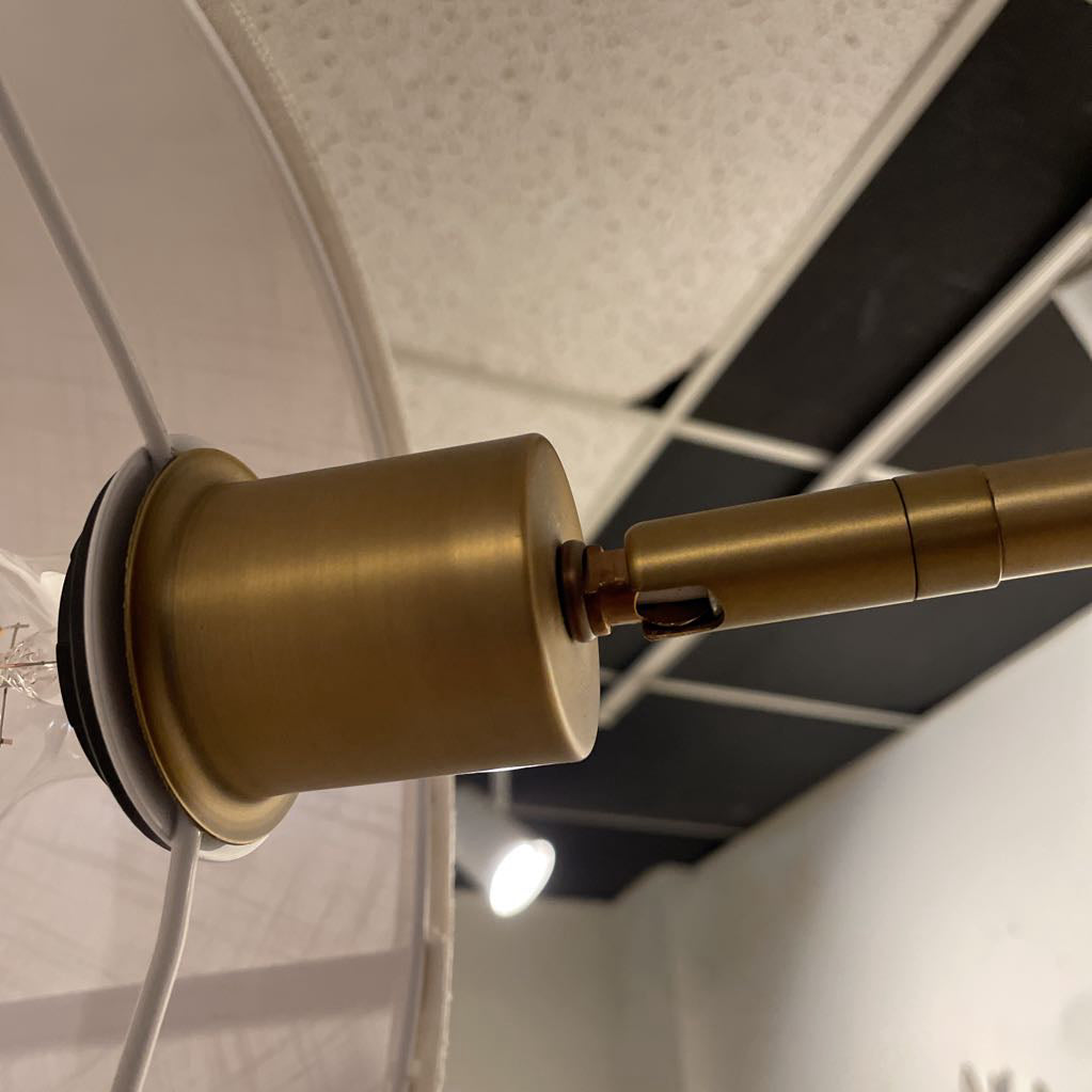 Matte Gold Base Floor Lamp with Wide Shade LAMPS