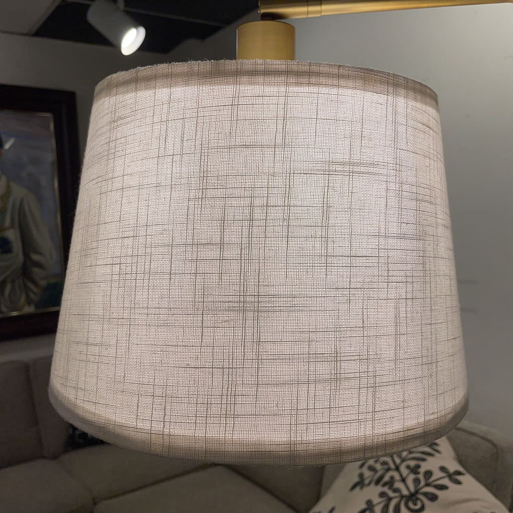 Matte Gold Base Floor Lamp with Wide Shade LAMPS
