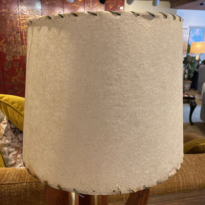 Modern Wood & Brass Base Vintage Lamp